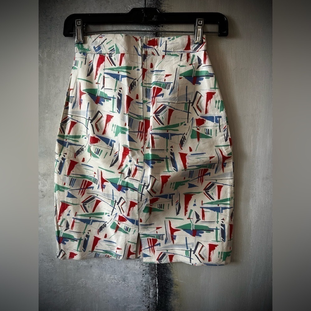 Vintage 80’s Leather Pencil Skirt XS - Picture 2 of 3